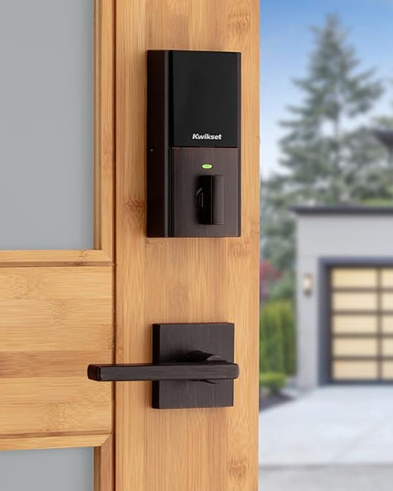 Kwikset Home Connect 620 Smart Lock Deadbolt with Z-Wave Technology, Works with Ring Alarm, Samsung Smartthings and More, Z-Wave Hub Required, Contemporary Design in Venetian Bronze Kwikset