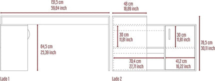 NicBex Kimberly-DW-00041-LWJ Home Office Desks, 45.86"x59.64"x30.11", Black - LeafyLoom