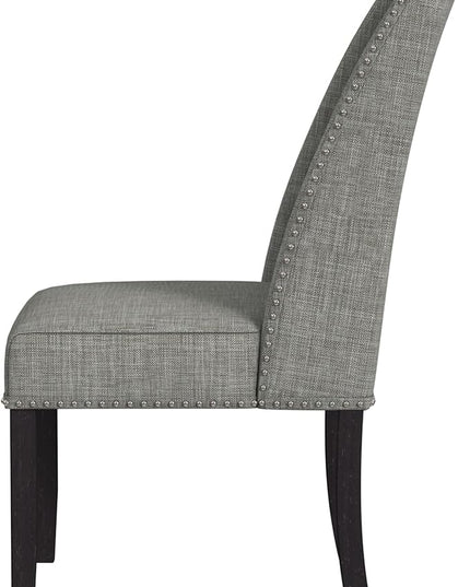 HomePop Classic Parsons Dining Chairs, Gray Woven(set of 2) - LeafyLoom