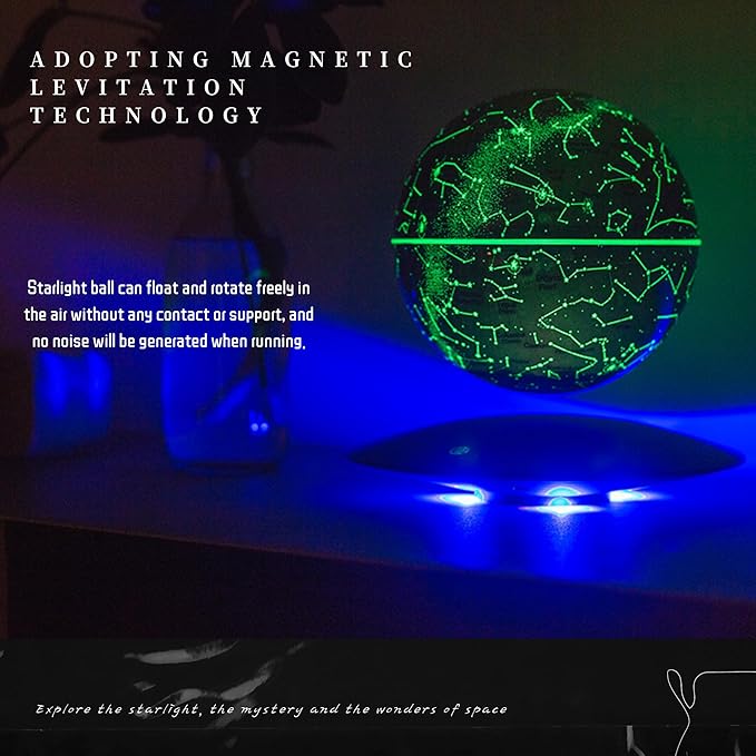 Levitating Constellation Ball, Levitating Star Night Light Globe, Creative LED Starlight Ball Gifts for Birthday Kids Women Girls Boy Best Friend - LeafyLoom