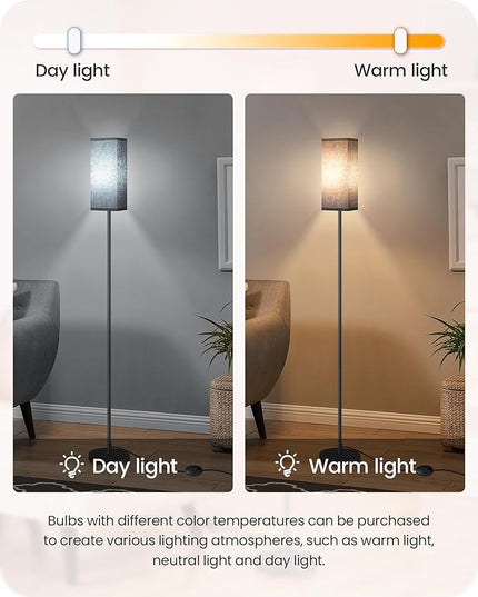 Floor Lamp, Pole Lamp with Foot Switch, Modern Standing Lamp Lampshade, Minimalist Freestanding Lamp (Bulb Not Included), for Living Room, Bedroom Office FCC Listed, Black B07LD05 - LeafyLoom