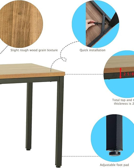 Computer Desk 24x55 Inch for Home Office - Simple and Sturdy, Perfect Notebook Writing Desk, Study Table, Dining Table Workstation - Ideal for Office and Home Office Use - LeafyLoom