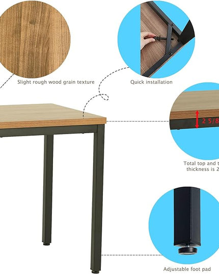 Simple and Sturdy 30x60 Inch Computer Desk - Modern Design for Home Office, Perfect for Work and Study, Multi-Purpose Table for Writing, Dining, and Workstation - LeafyLoom