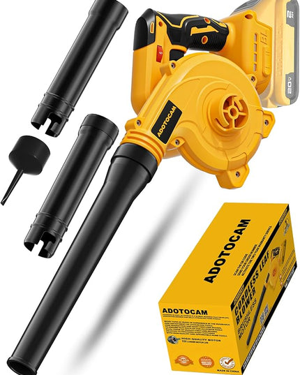 Leaf Blower, Cordless Leaf Blower for DeWalt 20V Battery, Upgrade Brushless Motor, 6 Variable Speed Up to 130MPH, Handheld Electric Blowers for Lawn Care/Dust(Battery Not Included) - LeafyLoom