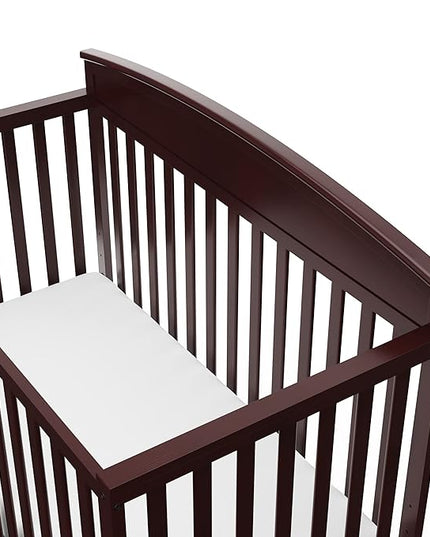 Graco Benton 5-in-1 Convertible Crib (Espresso) – GREENGUARD Gold Certified, Converts from Baby Crib to Toddler Bed, Daybed and Full-Size Bed, Fits Standard Full-Size Crib Mattress - LeafyLoom