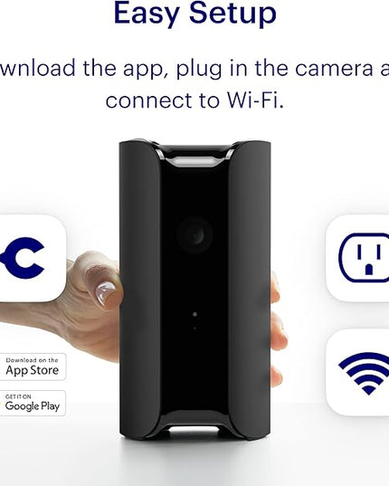 Canary View Indoor Home Security Camera 1080p HD WiFi IP | 24/7 Watch Live Video, Motion Alerts, Two-Way Talk, Night Vision, 10x Zoom, Private Mode, Compatible with Alexa, Google Assistant Canary