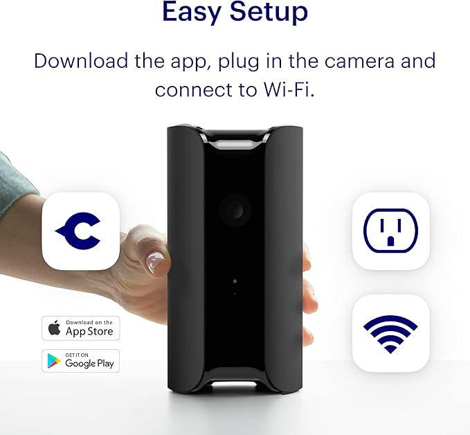 Canary View Indoor Home Security Camera 1080p HD WiFi IP | 24/7 Watch Live Video, Motion Alerts, Two-Way Talk, Night Vision, 10x Zoom, Private Mode, Compatible with Alexa, Google Assistant Canary
