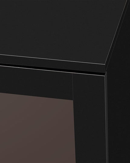GIA Home Furniture Series Modern MDF Buffet Sideboard with 2 Doors,3 Drawers,Accent Storage Cabinets with Metal Handles for Kitchen,Dinning,Living Room, 63 Inch, Black Finish - LeafyLoom