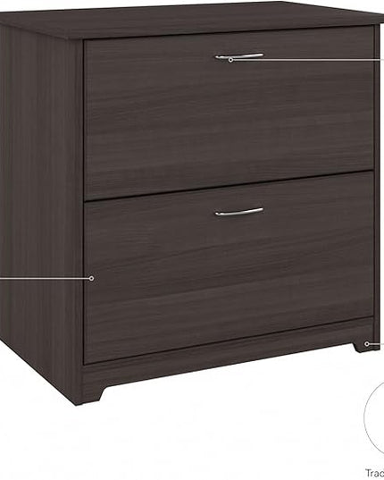 Bush Business Furniture Cabot 2 Drawer Lateral File Cabinet | Letter, Legal, and A4-size Document Storage for Home Office, 32W, Heather Gray - LeafyLoom