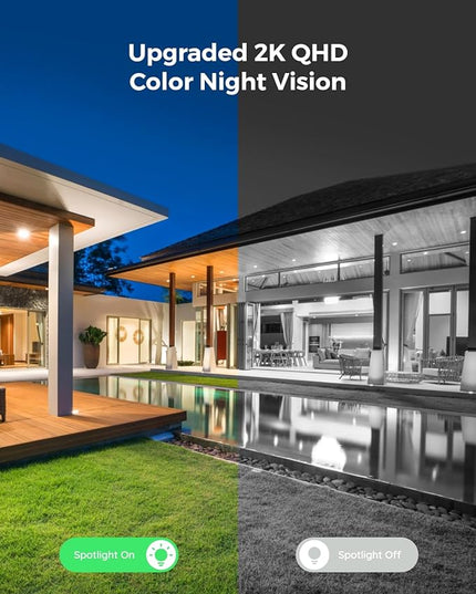 REOLINK Wireless Outdoor Security Camera Lumus 2K, Upgraded 4MP Spotlight Color Night Vision, 2.4/5GHz Dual-Band WiFi Plug in Camera, Smart Person/Vehicle/Animal Detection, Two-Way Talk, Local Storage REOLINK