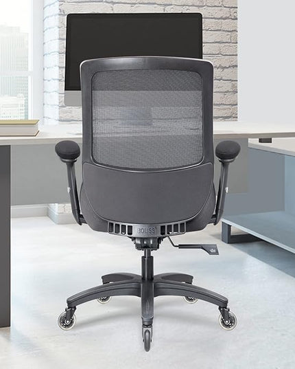 BOLISS Big and Tall 400lbs Mesh Computer Ergonomic Chair,Office Chair, Desk Chair,Height Adjustable Armrest,Lumbar Support,Swivel Computer Task Chair-Black - LeafyLoom