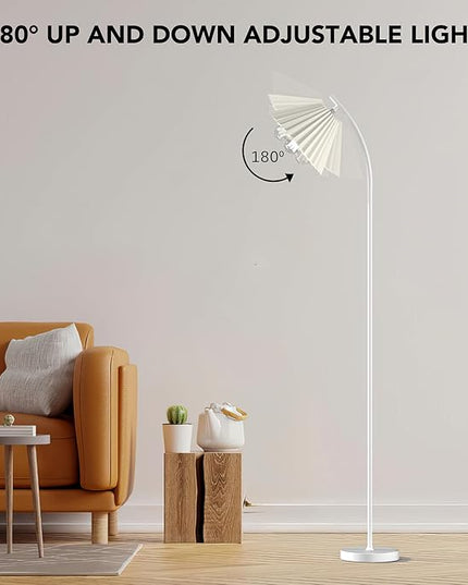 Floor Lamp for Living Room, Reading Lamps Floor Standing Home Decor, Modern Floor Lamp for Bedroom, Standing Lamps for Living Room, Adjustable Floor Lamp, 1000 Lumens Led Bulb Included - LeafyLoom