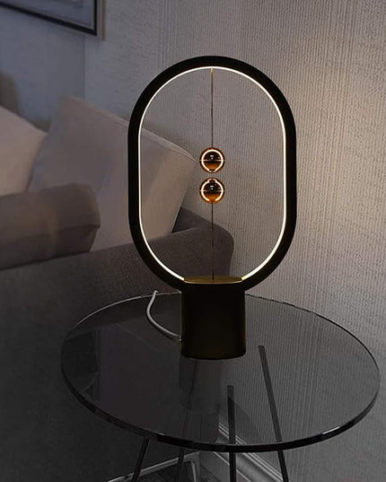 01 Heng Balance Lamp, Smart Magnetic Balance Lamp Magnetic Desk Lamp USB Powered Night Light LED Warm Eye-Care Lamp for Office Bedroom Living Room - LeafyLoom