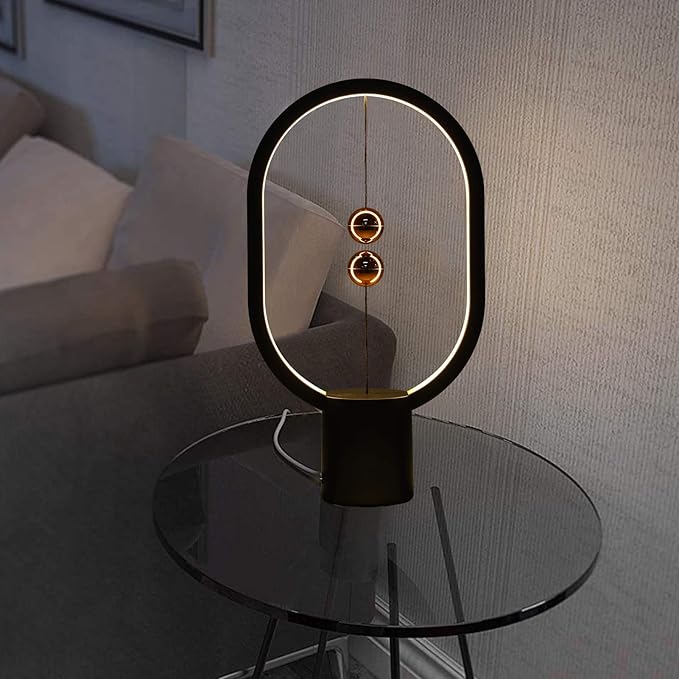 01 Heng Balance Lamp, Smart Magnetic Balance Lamp Magnetic Desk Lamp USB Powered Night Light LED Warm Eye-Care Lamp for Office Bedroom Living Room - LeafyLoom