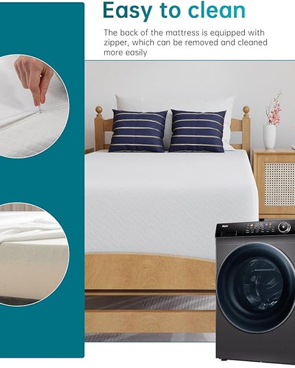 FDW 14 inch Gel Memory Foam Mattress Medium Firm Mattresses for Cool Sleep Relieving No Fiberglass CertiPUR-US Certified Mattress in a Box,Twin - LeafyLoom