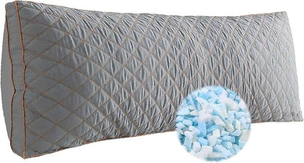 WhatsBedding Memory Foam Body Pillow for Adults, Long Body Pillow for Sleeping, Full Body Pillow for Bed - 20x54 inch, Dark Grey - LeafyLoom