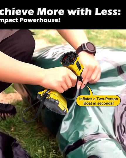 Air Blower Brushless HighSpeed Motor Compatible with DeWALT 18v 20v Max Battery Air Duster Leaf Blower for Camping BBQ & Workshop (Battery not included) - LeafyLoom