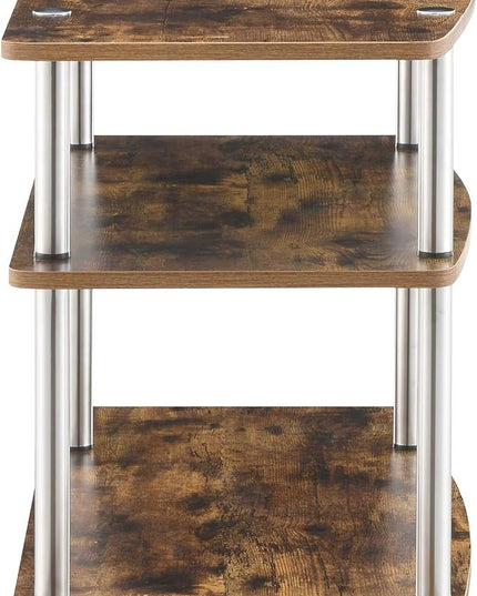 Convenience Concepts Designs2Go 3-Tier TV Stand, 31.5", Barnwood - LeafyLoom