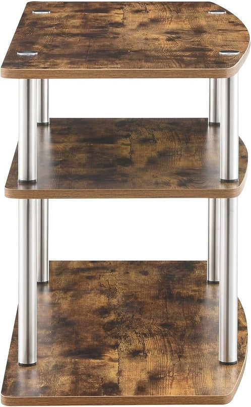 Convenience Concepts Designs2Go 3-Tier TV Stand, 31.5", Barnwood - LeafyLoom
