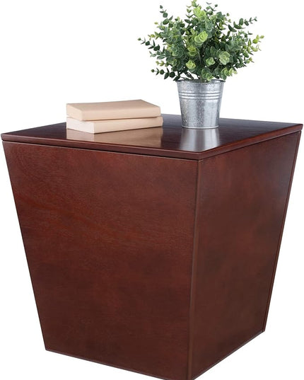 Winsome Trading, Inc. Mezo Cube Storage, Walnut 18.5 inches - LeafyLoom