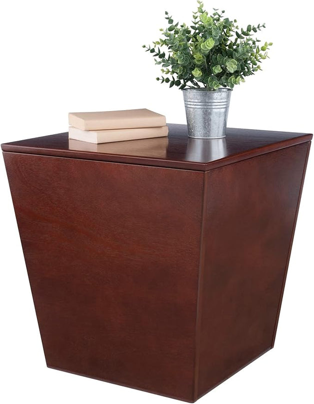 Winsome Trading, Inc. Mezo Cube Storage, Walnut 18.5 inches - LeafyLoom