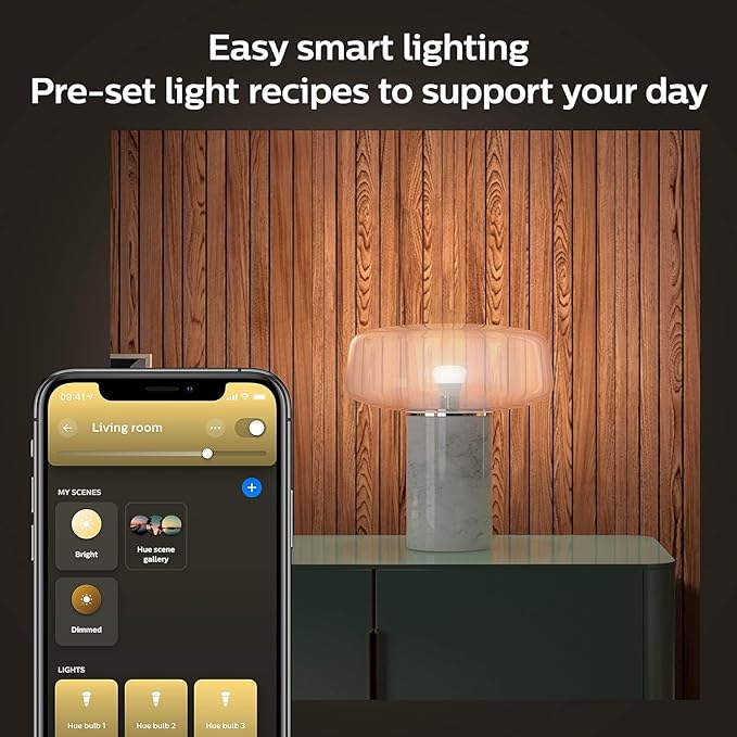 Philips Hue Smart 75W A19 LED Bulb - Soft Warm White Light - 1 Pack - 1100LM - E26 - Indoor - Control with Hue App - Works with Alexa, Google Assistant and Apple Homekit PhilipsHue