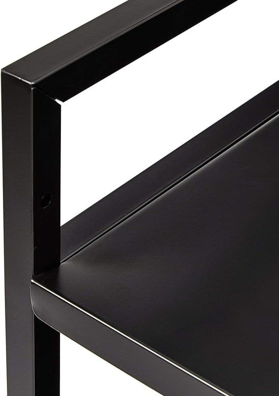 Amazon Basics 3-Tier Metal Rolling Cart, Black - LeafyLoom