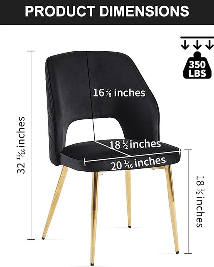 NicBex Haerin-SD-00328-LWJ Dining Chairs, 20.1"x24.2"x31.7", Black - LeafyLoom