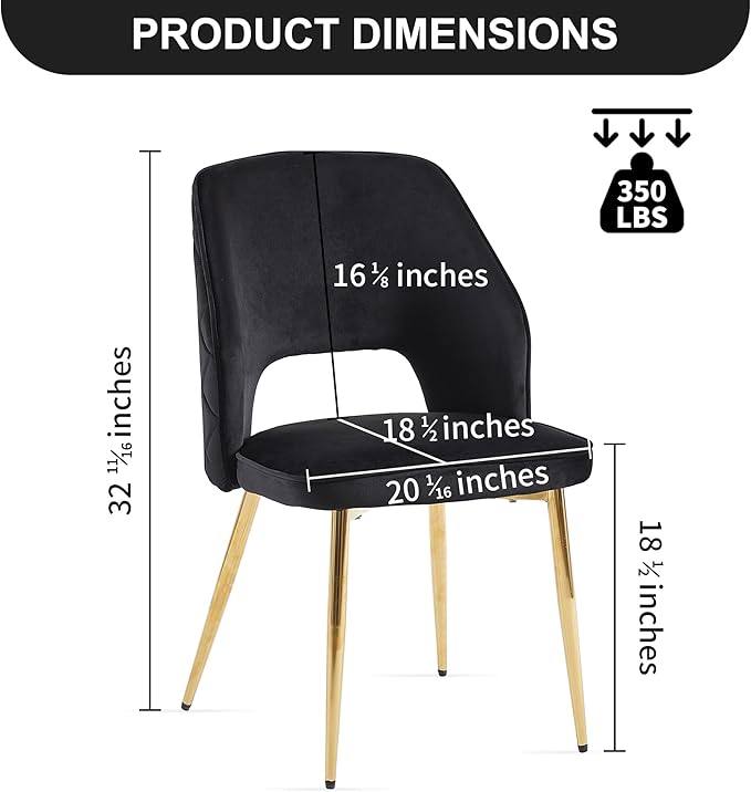 NicBex Haerin-SD-00328-LWJ Dining Chairs, 20.1"x24.2"x31.7", Black - LeafyLoom