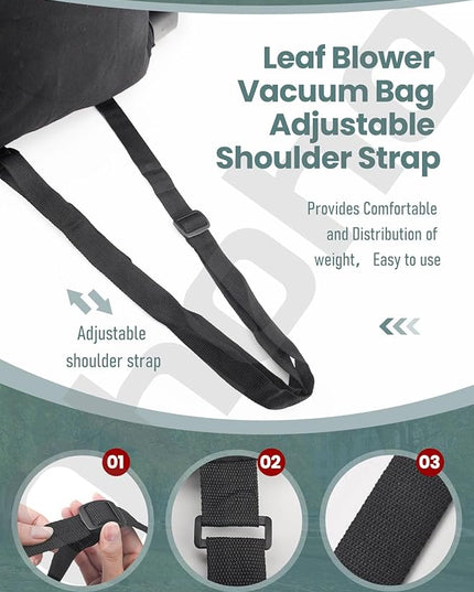 5140125-95 5140117-99 Leaf Blower Vacuum VAC Shoulder Bag - by Ohoho - for Black and Decker BV3100 BV2900 12 Amp Vacuum Blower - LeafyLoom