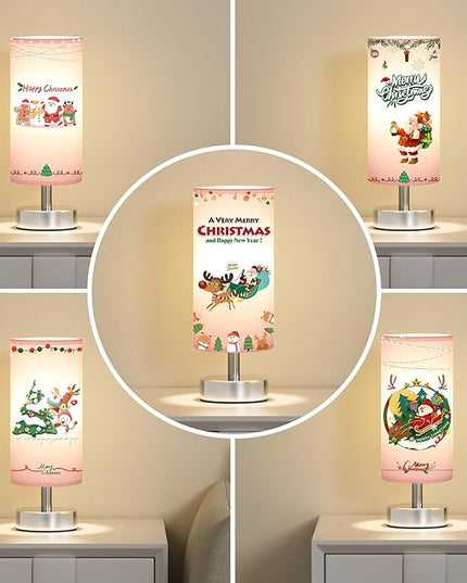Small Table Lamp for Bedroom - Bedside Lamps for Night Stands, Minimalist Nightstand Light Lamp, Desk Lamps for Reading Room, Kids Room, Living Room, Office, Dorm - LeafyLoom