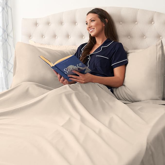 Northwest Ashford Home Essentials Bedding, 3 Piece Twin Size Sheet Set, Sand Dollar Taupe - LeafyLoom