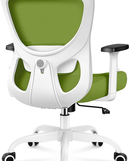 Office Chair Ergonomic Desk Chair with Adjustable Lumbar Support, Swivel Comfy Computer Chair Heavy Duty Executive Chair for Home Office - LeafyLoom