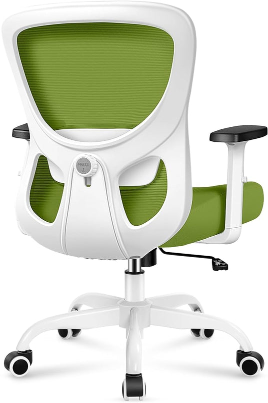 Office Chair Ergonomic Desk Chair with Adjustable Lumbar Support, Swivel Comfy Computer Chair Heavy Duty Executive Chair for Home Office - LeafyLoom