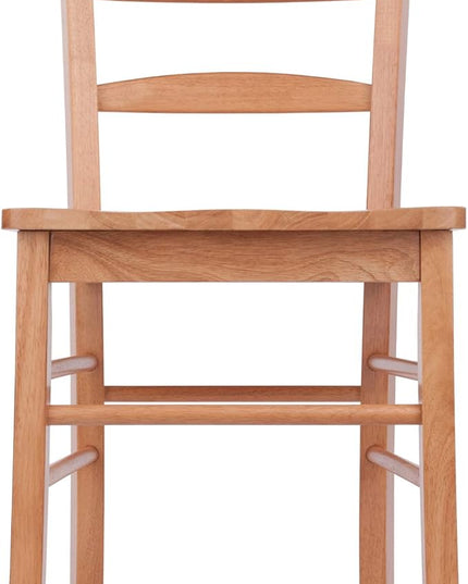 Winsome Wood Ladder Back Chair, Light Oak, 2 Pieces (34232), FURNITURE - LeafyLoom