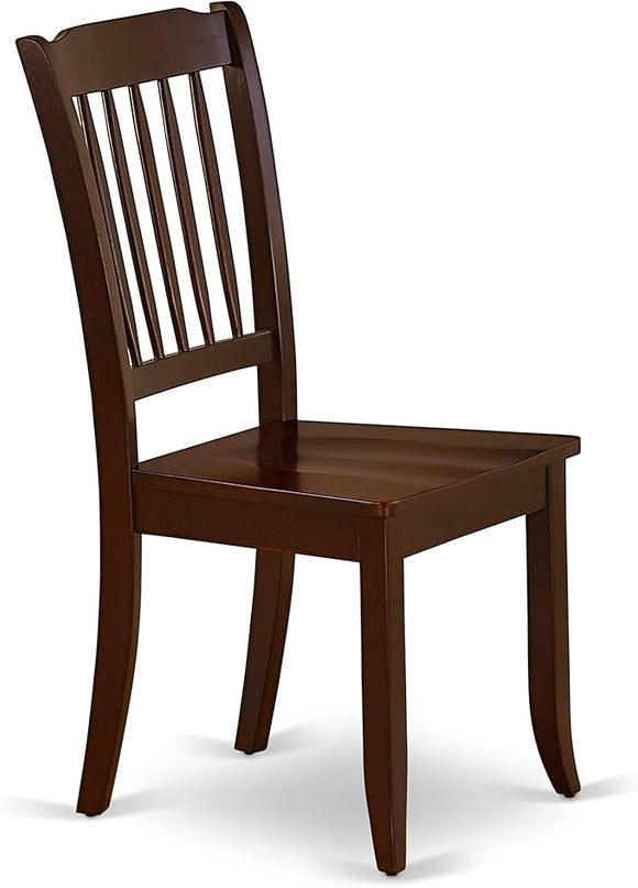 East West Furniture NDDA5-MAH-W Norden 5 Piece Set Includes a Rectangle Dining Room Table with Dropleaf and 4 Kitchen Chairs, 30x48 Inch - LeafyLoom