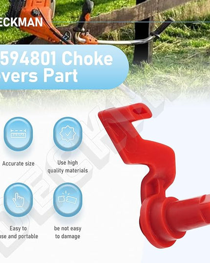 DECKMAN 576594801 Choke Levers Part for Blower EBZ7500, EBZ8500, RedMax, Echo, Husqvarna 570BTS, 570BFS, 580BTS, 580BF,S EBZ7500, EBZ8500 Blower, Stihl FS110, FS110R FS55RC Trimmer 3 Pack - LeafyLoom