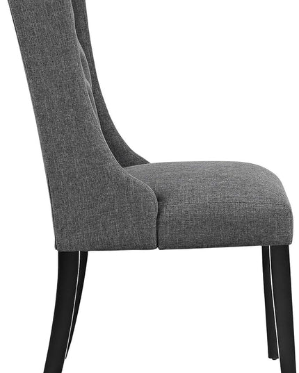 Modway Baronet Modern Tufted Upholstered Fabric Parsons Kitchen and Dining Room Chair in Gray - LeafyLoom