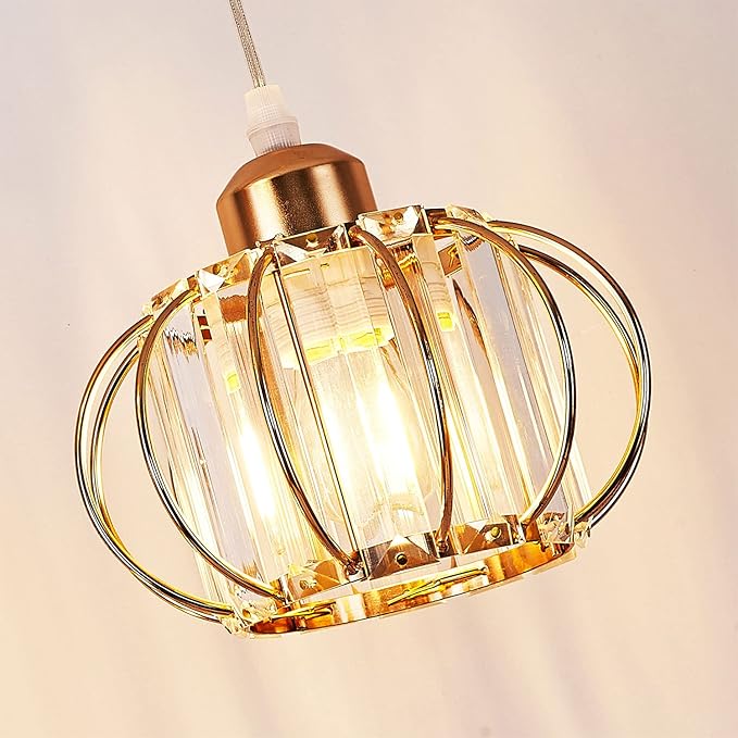 Hsyile KU300259 Industrial Style Crystal Tree Floor Lamp for Living Room,Bedroom,Office,Golden Floor Light,3 Lights - LeafyLoom