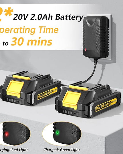 Leaf Blowers Battery Powered: 290CFM 135MPH Leaf Blower Cordless with Battery & Charger for Lawn Care | Patio | Garage - LeafyLoom