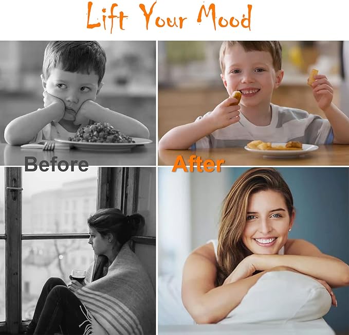 Light Therapy Lamp 10000 Lux, Happy Sunlight Lamps UV-Free with 3 Color Temperatures, Adjustable Brightness,Timer & Memory Function, Sun Lamp, Full Spectrum Light for Home, Office (Happy Moon Lamp) - LeafyLoom