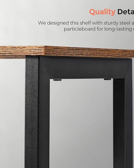 VASAGLE Bookshelf, Cube Shelf, Console Table, TV Stand with 6 Storage Cubes, for Office, Living Room, Bedroom, 13 x 47.2 x 31.5 Inches Industrial Design, Rustic Brown and Black ULLS104B01 - LeafyLoom