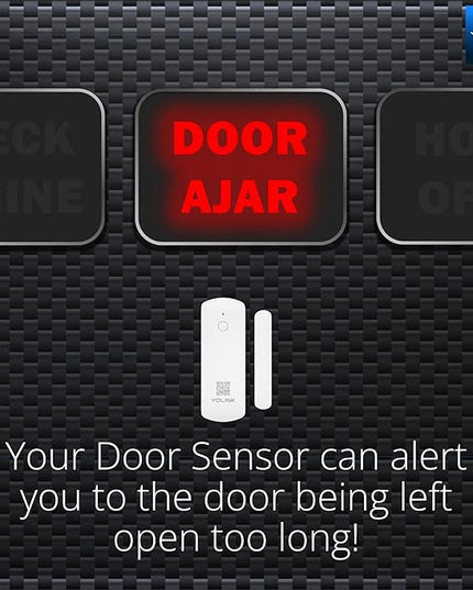 YoLink LoRa Smart Door Sensor Starter Kit: SpeakerHub Audio Hub & Door Sensor - Up to 1/4 Mile Range, Door Left-Open Reminders, up to 5 Year Batteries, Alexa, IFTTT, Home Assistant (2.4GHz WiFi Reqd) YoLink