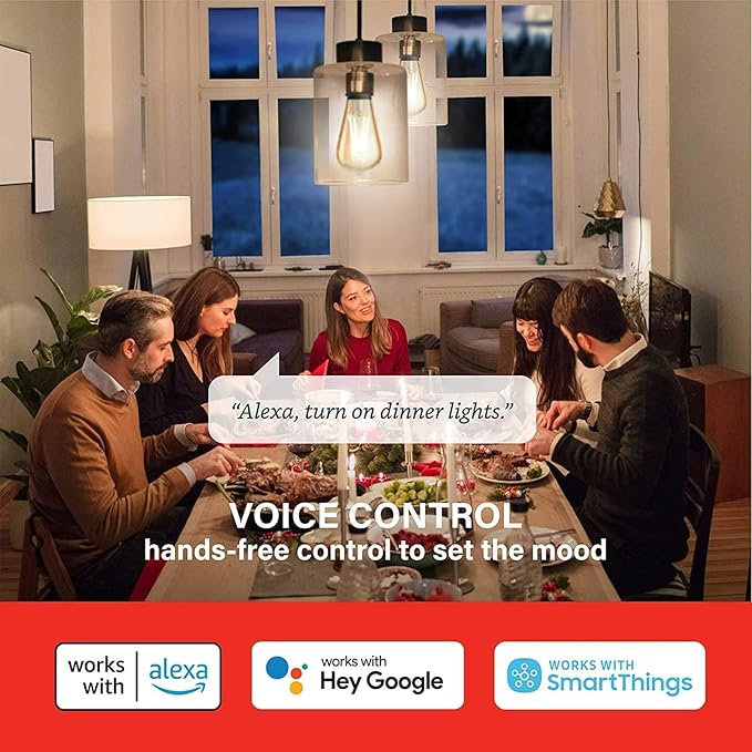 Sengled Smart Light Bulbs, Retro WiFi Light Bulbs, Vintage Filament Led light Bulbs, Smart Edison Bulbs That Work with Alexa & Google, ST19 Led Bulb 60 Watt Equivalent, 2000K E26 No Hub Required,4Pack Sengled