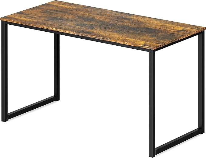 SHW Home Office 40-Inch Computer Desk, Rustic Brown - LeafyLoom
