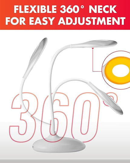 Mito Red Light - Amber Light Lamp - Portable & Flexible Amber Table Lamp - Cordless Lamp, Rechargeable Reading Lamp - Amber Lamp - LeafyLoom