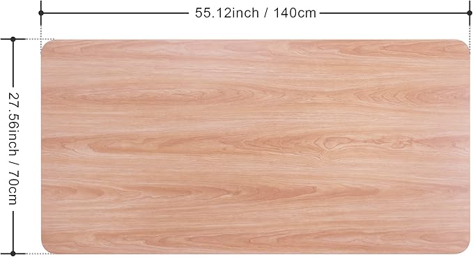 Fromann 55 x 27 inch Table Top for Adjustable Home Office Standing Desk Frames (Light Wood) - LeafyLoom