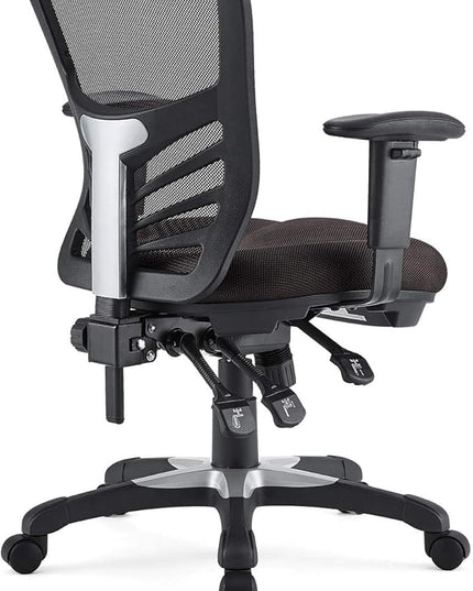 Modway Articulate Ergonomic Mesh Office Chair in Brown - LeafyLoom
