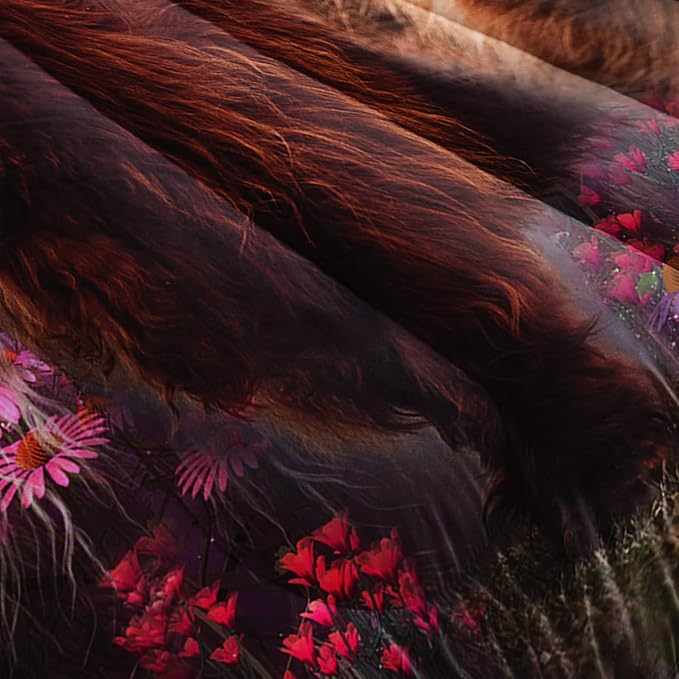 Cow Print Comforter Set Full Size Cherry Blossoms Cow Bedding Set Farmhouse Animals Quilt Bed Set with 1 Comforter and 2 Pillowcases - LeafyLoom