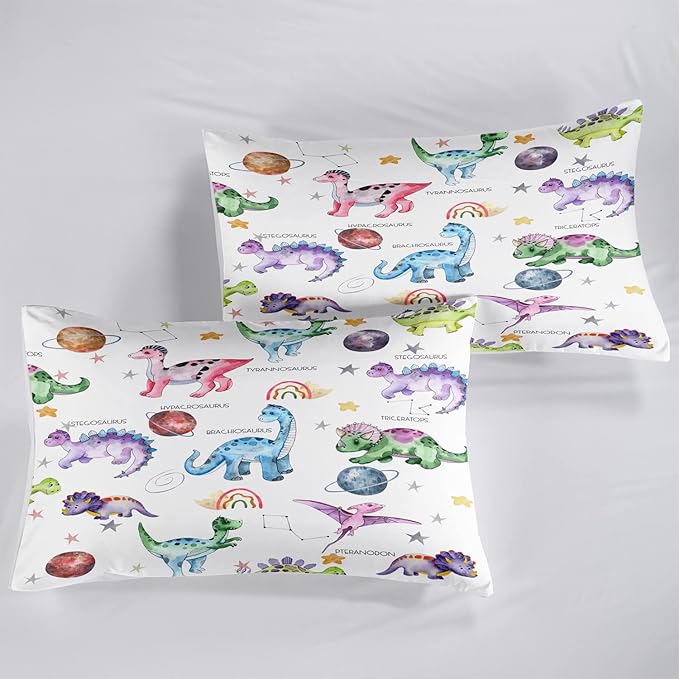 CVHOUSE Dinosaur Bedding Set,Dinosaur Comforter,Dinosaur Comforter Set Twin,Microfiber Quilt Set with 1 Comforter and 2 Pillow Cases- 3 Piece - LeafyLoom